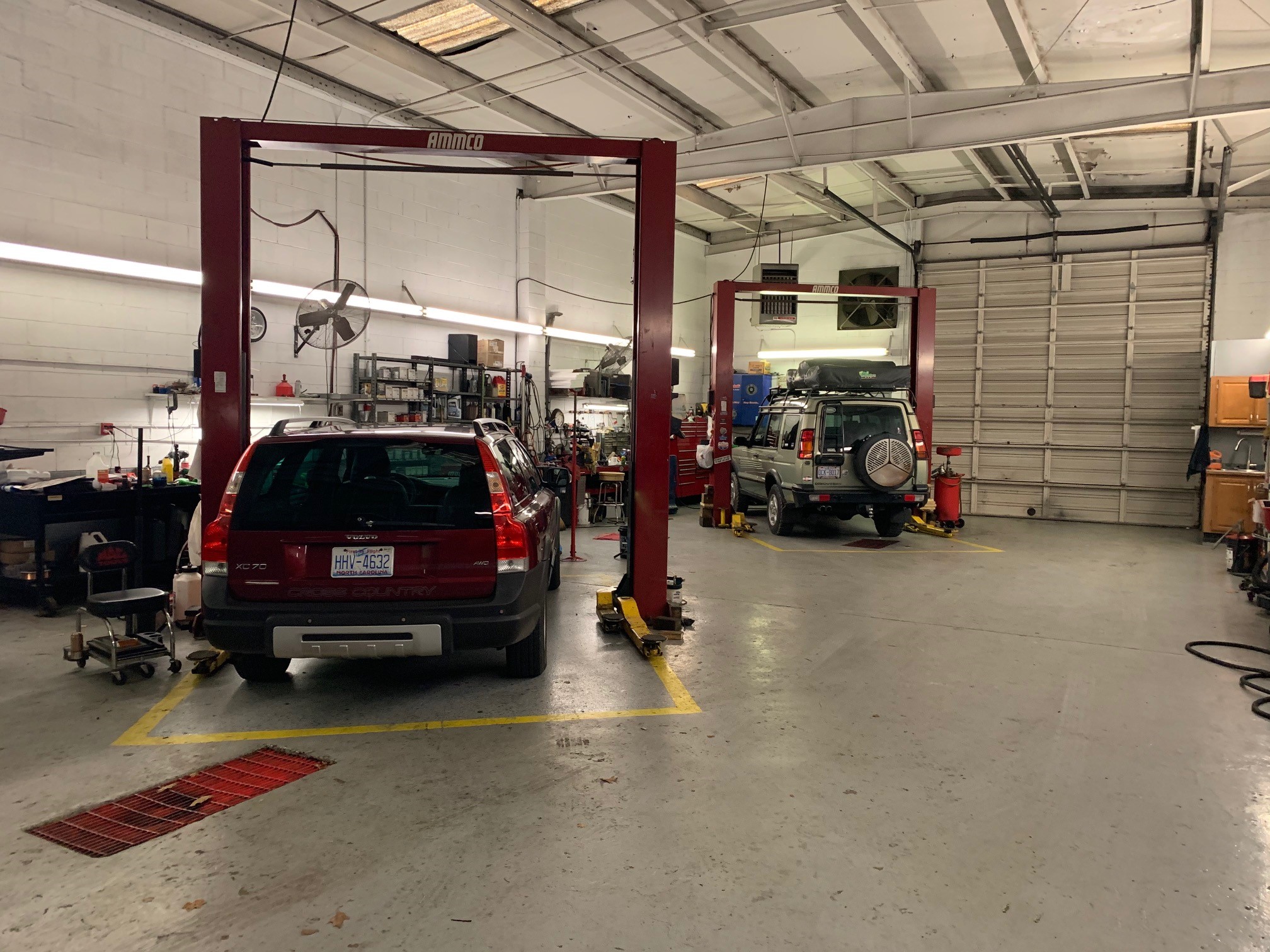 Shop interior at Elk Mountain Motors